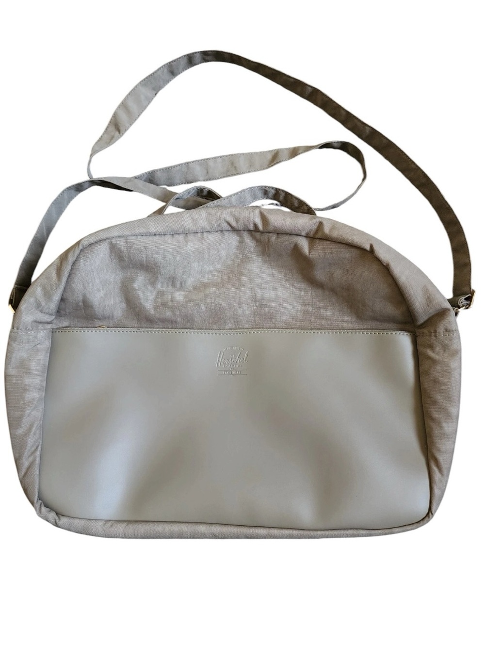 Herschel Orion Beige Adjustable Strap Zippered Crossbody Carryall Bag